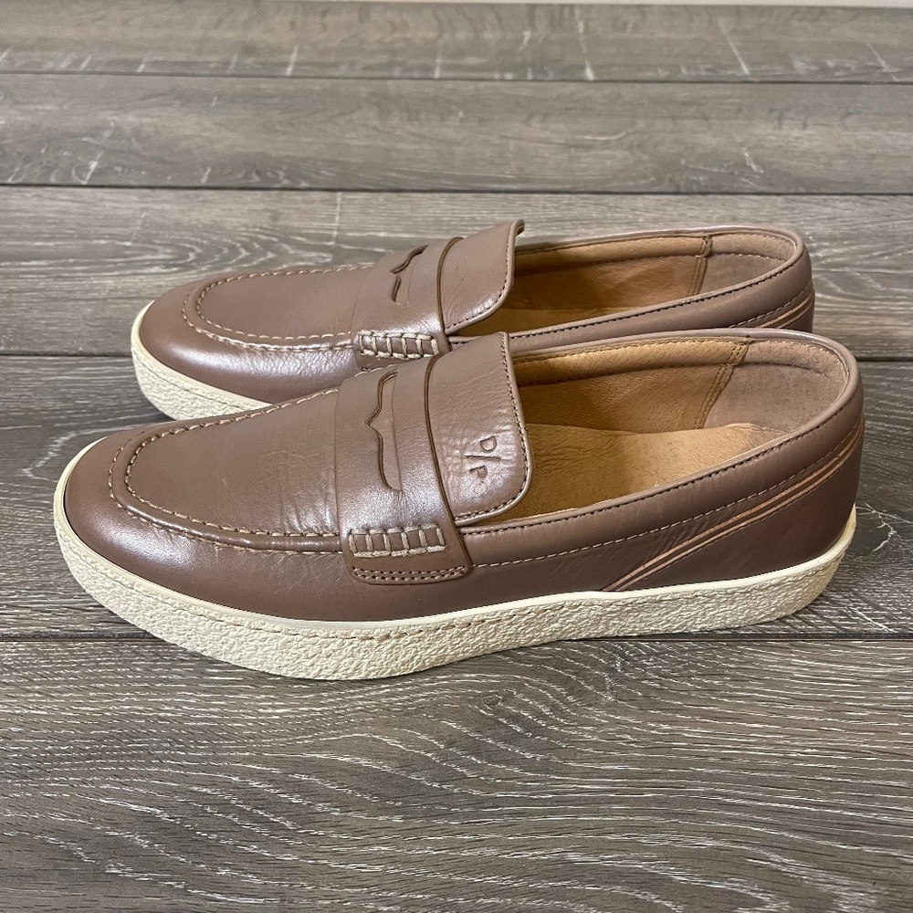NEW Donald Pliner Murray Taupe Antique Calf Leather Loafer Shoe Men's Size 7
